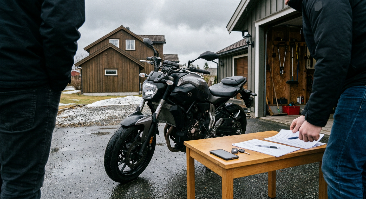 Privatkjøp av brukt motorsykkel: Slik sikrer du kontrakt, betaling og eierskifte